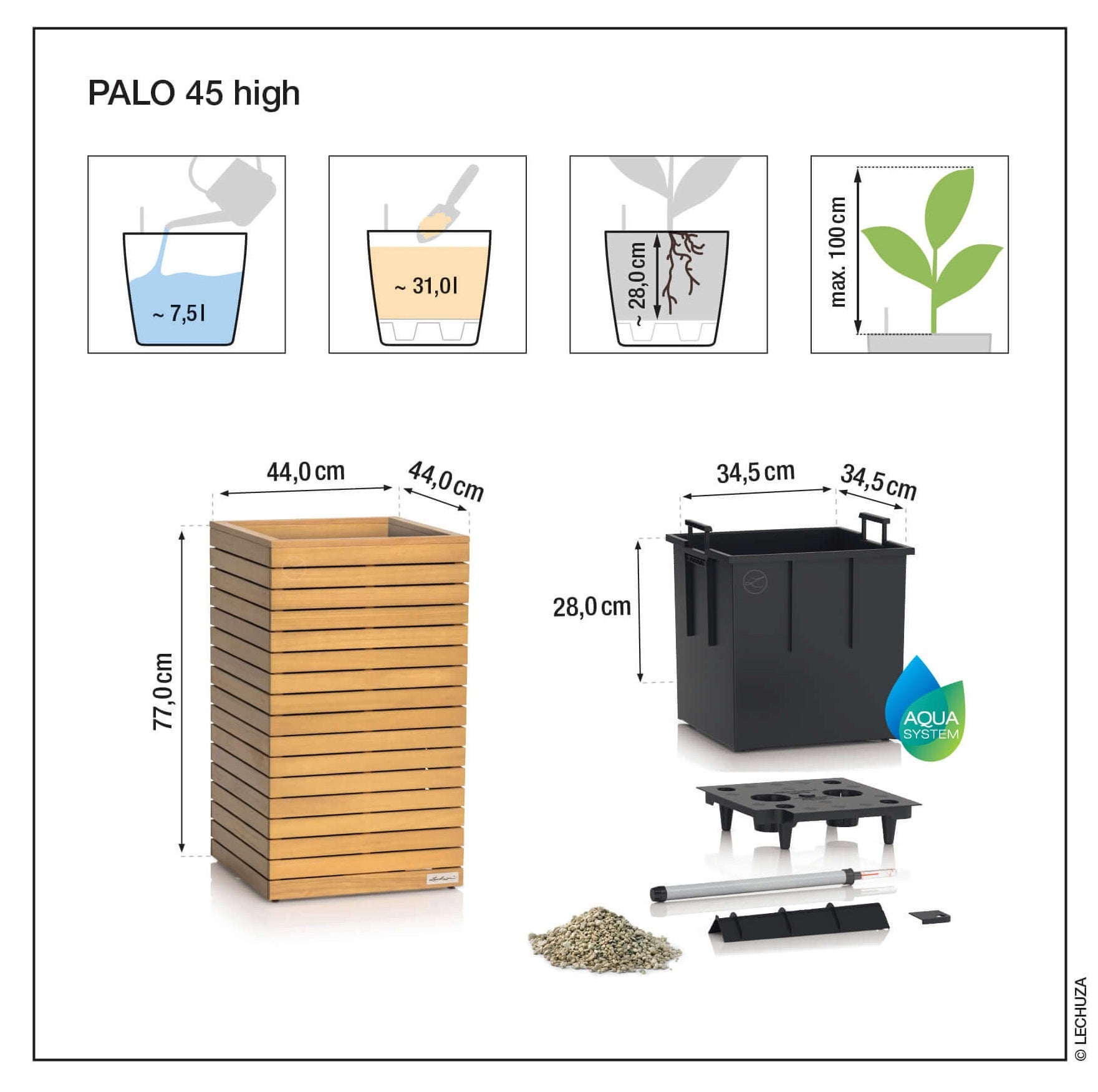 PALO High in legno di Eucalipto FSC®