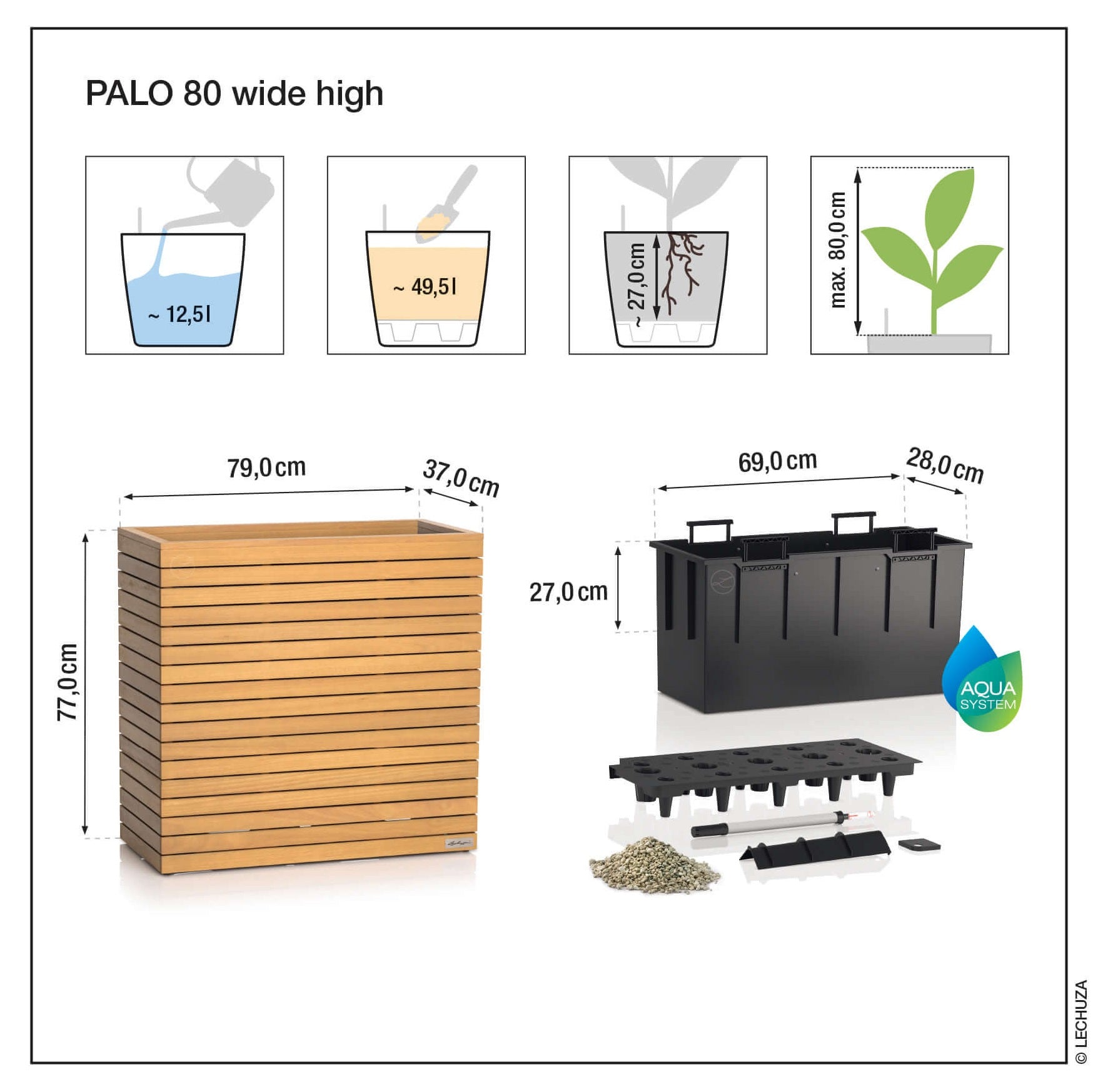 PALO Wide in legno di Eucalipto FSC®